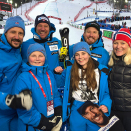10. februar: Kronprinsfamilien er til stede under alpin-VM i Åre. Kan gratulerer Kjetil Jansrud og Aksel Lund Svindal med gull og sølv i VM-utfor. Foto: Erik Røste, Norges Skiforbund 